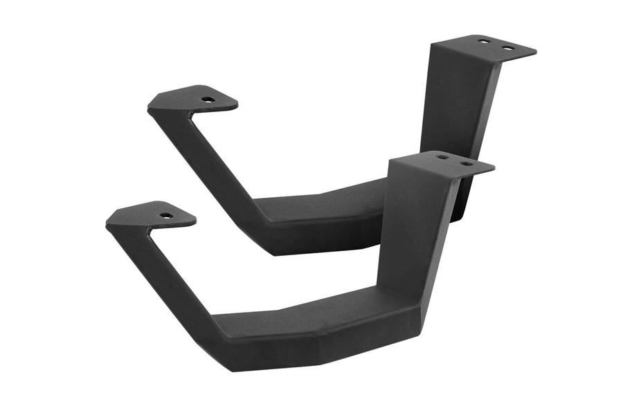 Go Rhino RB20 Running Boards w/ Brackets and Drop Steps - Textured Black - JT