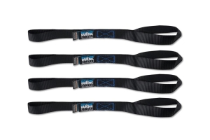 Borne Off-Road Medium Duty Ratchet Tie Down Kit 4 Pack, Black