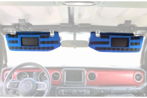 Bartact Visor Covers w/ PALS Webbing for MOLLE Attachments, Pair - Blue - JL- for Visors w/ Mirrors 