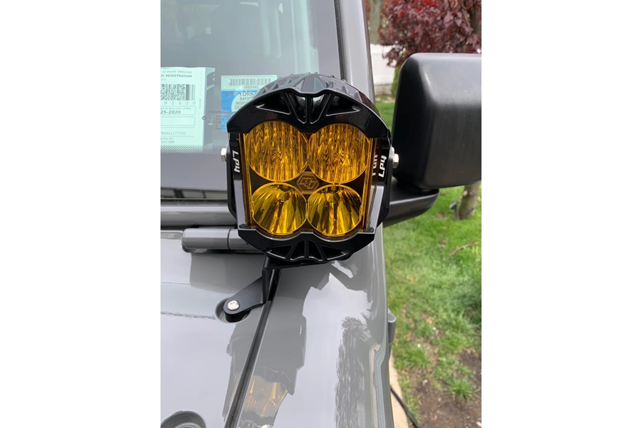 Motobilt A-Pillar Light Mount Kit - Black - JT/JL