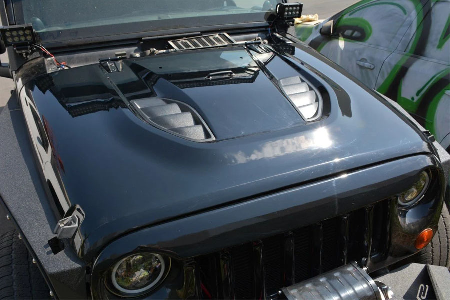 DV8 Offroad 10th Anniversary Vented Special Edition Hood - JK