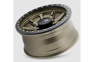 Dirty Life 9304 DT-2 Beadlock Wheel w/ Simulated Ring, Satin Gold - 17x9 5x5 - JT/JL/JK