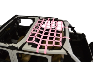 Dirty Dog 4x4 Rear Seat Netting, Pink - JL 4Dr