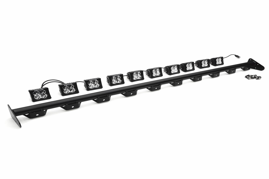 ZROADZ Multi-LED Roof Cross Bar and A-Pllar Kit w/ (10) 3in Light Pods - JT/JL