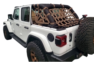 Dirty Dog 4x4 Netting Kit Spider Sides 3pc Sand - JL 4dr