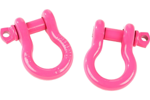 Rugged Ridge 3/4-Inch D-Ring Shackles Set Pink