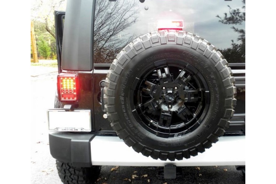 Quake LED 6in x 8in 25w Tail Lights Smoked Lens - JK