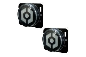 RECON Round Front Fender LED Lights - Clear Lens - JK 