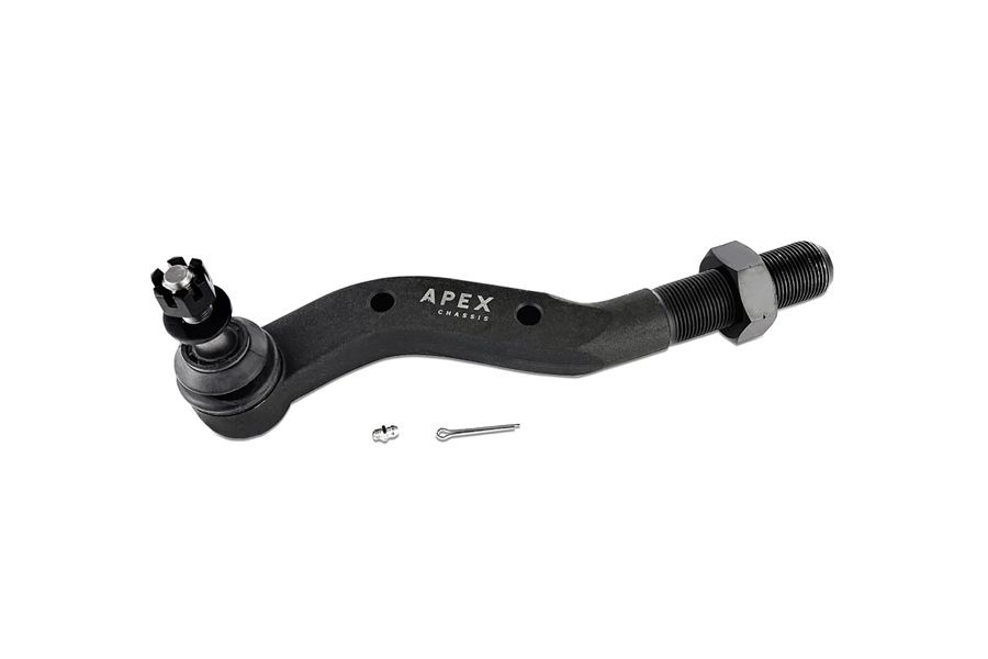 Apex Chassis D30 2.5 Ton Tie Rod Kit - Black Aluminum - JT/JL Non Rubicon