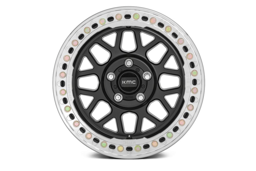 KMC Wheels KM235 Grenade Crawl Series Beadlock Wheel 17x9 8x6.5 38mm Offset Satin Black