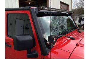 Motobilt 51-3/8in LED Light Bar Mounts - Bare Steel - JK 