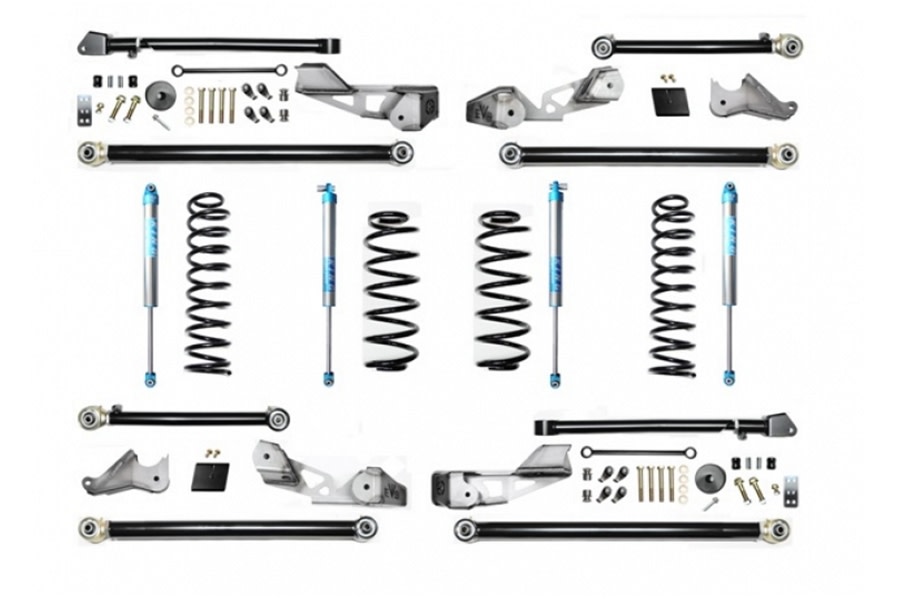 EVO Manufacturing 2.5in High Clearance Long Arm Suspension Lift Kit w/ King 2.0 Shocks - JL 4Dr