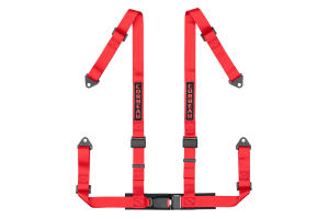 Corbeau 4-Point Harness Belt Red Bolt-in