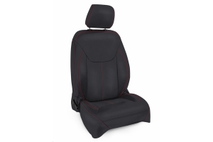 PRP Front Seat Covers, Pair, Black w/Red Stitching - JK 2013+