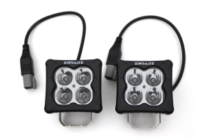 ZROADZ 3 inch ZROADZ LED Light Pod Kit, G2 Series, Amber, Flood Beam, 2 Piece Kit With Wiring Harness