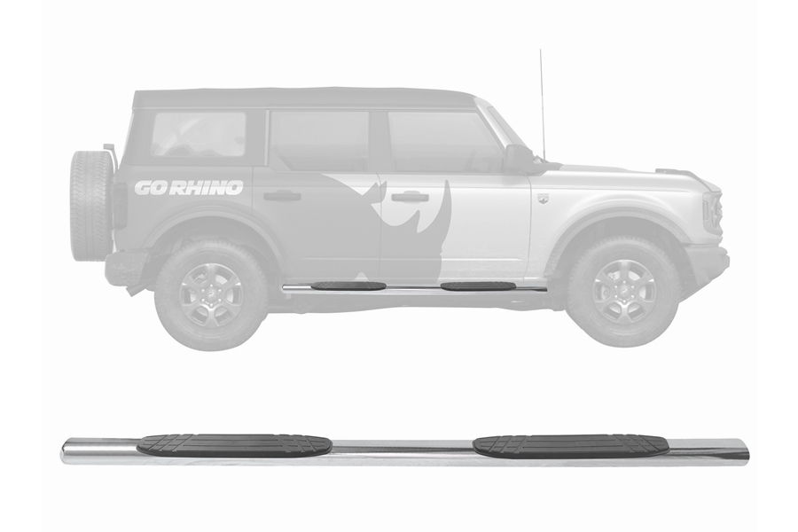 Go Rhino 4in 1000 Series Side Step Kit - Polished - Bronco 2021+