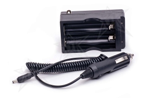 Rigid AC/DC Charger For Dual 18650 Li-Ion Batteries