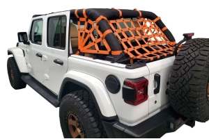 Dirty Dog 4x4 Netting Kit Spider Sides 3pc Orange - JL 4dr