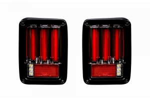 RECON Scanning Bar-Style LED Tail Lights - Smoked Lens - JK 