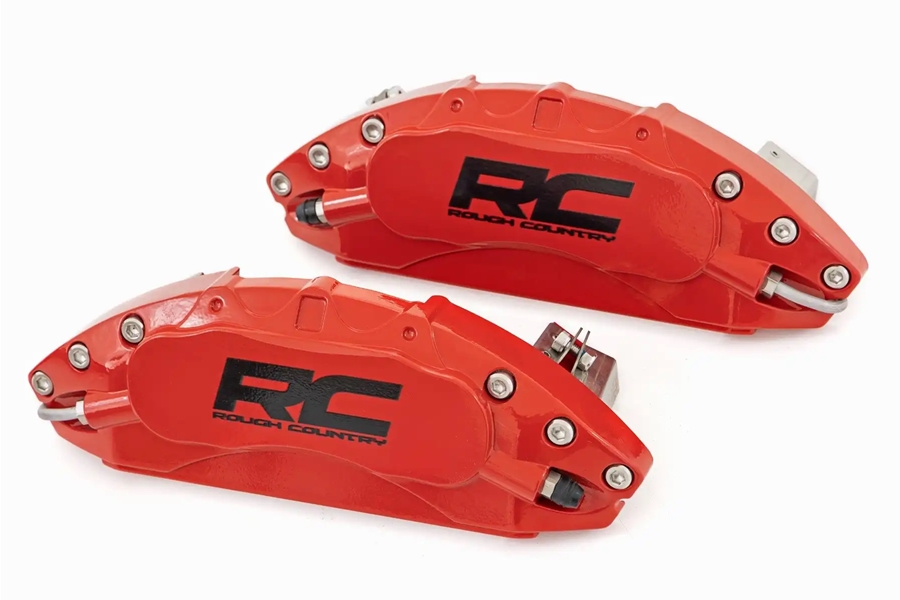 Rough Country Front and Rear Caliper Covers - Red - JT