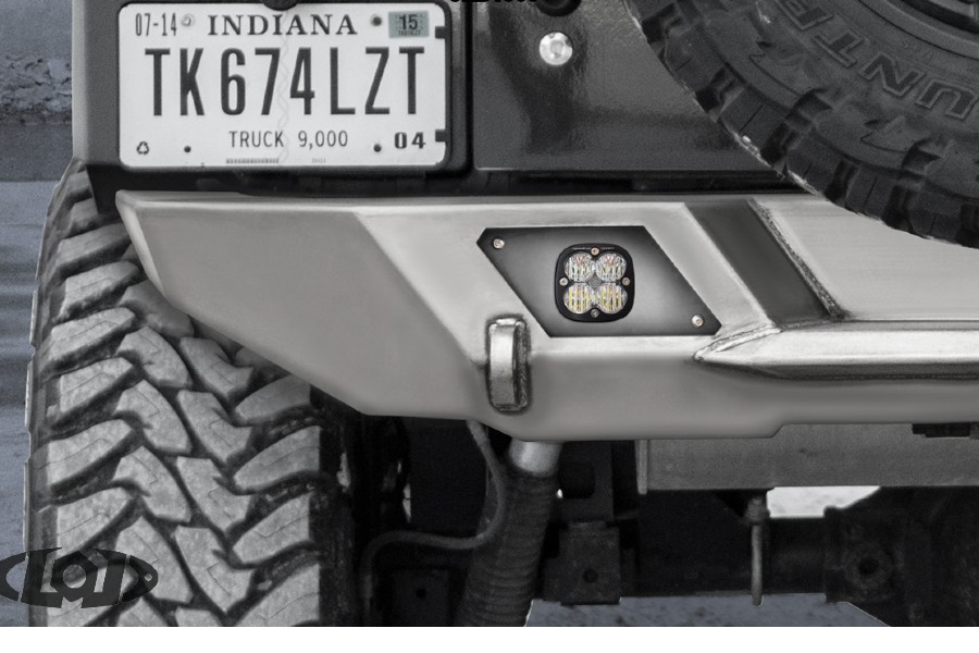LOD Destroyer Rear Light Bezels Baja Designs Squadron Sport - Black 