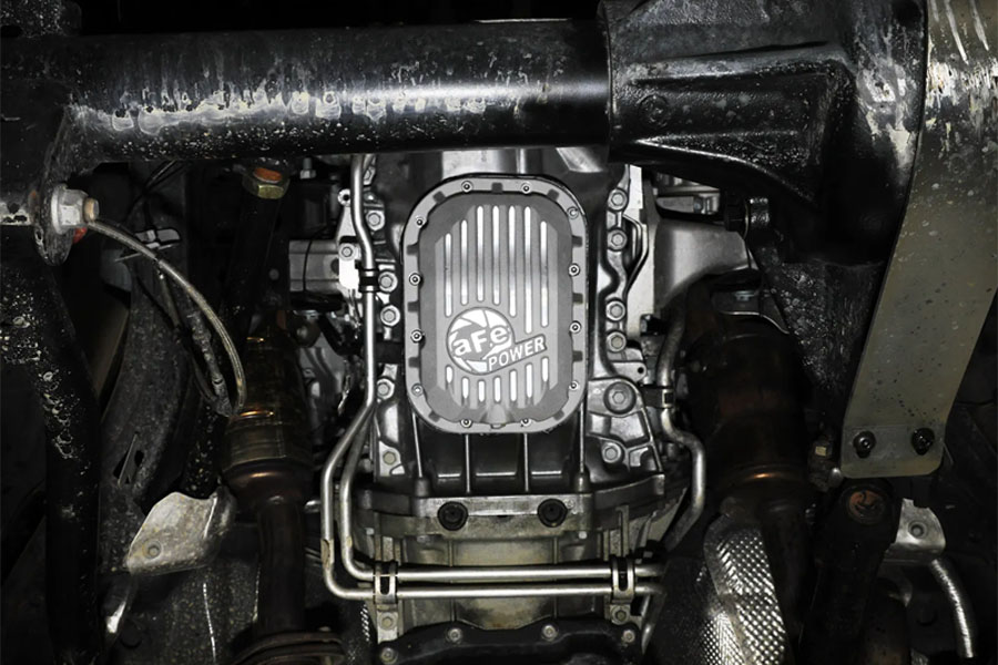 aFe POWER Street Series Engine Oil Pan Raw w/ Machined Fins - JL/JT 3.6L