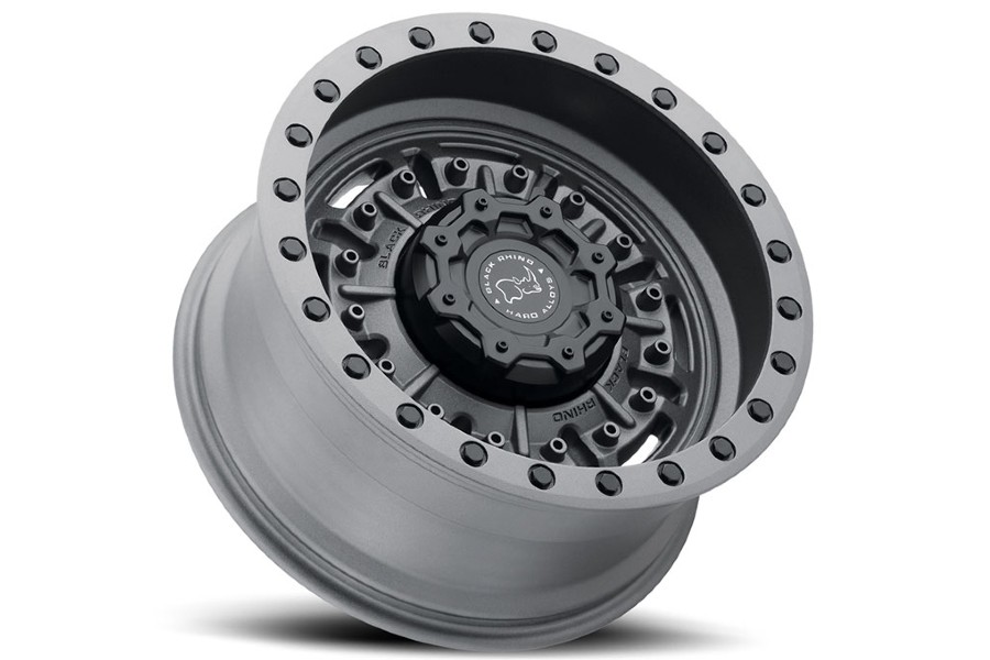 Black Rhino Abrams Wheel, 17x8.5 6x139 - Textured Matte Gunmetal  - Ford Bronco