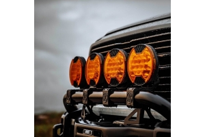 KC HiLiTES SlimLite 8in LED Light Shield, Driving - Amber