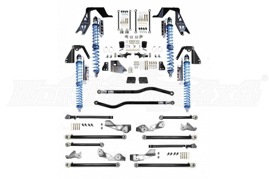 EVO Manufacturing High Clearance PRO Long Arm NV2514 Plus Coilover Kit, Black - JL 4Dr