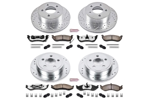 Power Stop Z36 Extreme Truck and Tow Brake Kit, Front and Rear  - TJ/LJ 2003-06