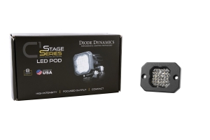 Diode Dynamics SSC1 Pro Flush Mount LED Pod, RBL White - Flood