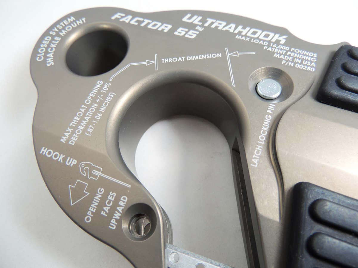 Factor 55 Ultrahook Winch Hook, Gray 