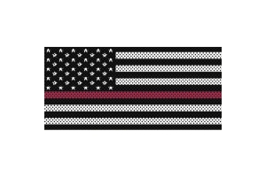 Under The Sun Inserts Black And White Thin Red Line Grill Insert - JK