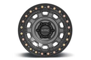 KMC Wheels KM236 Tank Series Beadlock Wheel, 17x9 5x5 - Anthracite - JT/JL/JK
