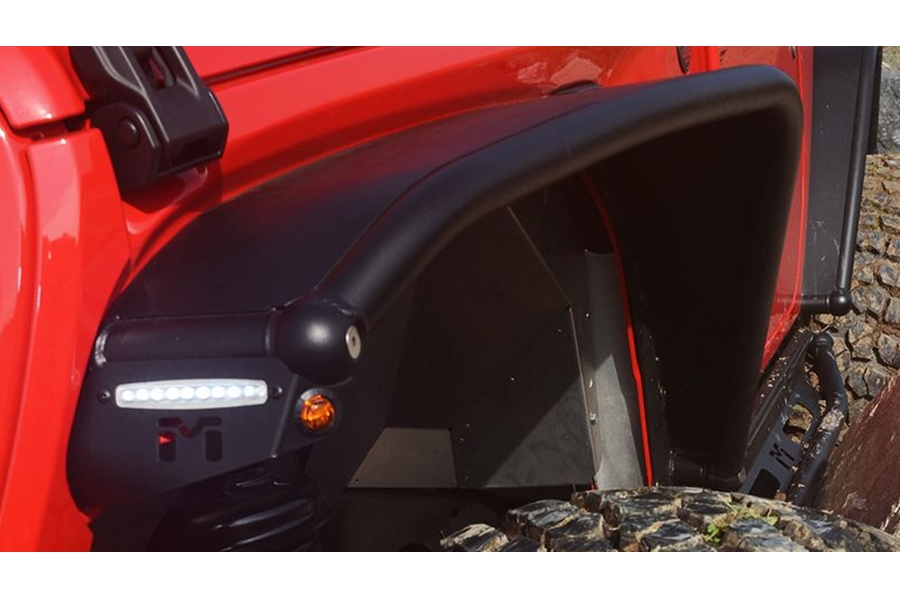 MetalCloak Overland Tube Fenders, Front - Black - JT/JL