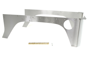 EVO Manufacturing Aluminum RockSkin Rear Corners Bare - JK 2dr