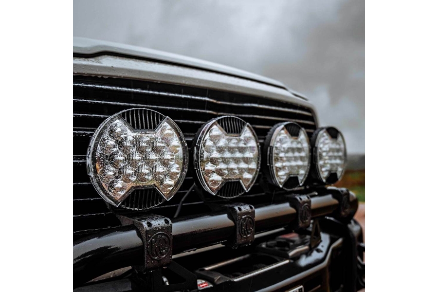 KC HiLiTES SlimLite 8in LED Light Shield, SAE Driving - Clear