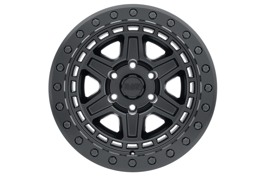 Black Rhino Reno Off Road Beadlock Wheel, 17x8.5 5x5 - Matte Black w/ Black Bolts - JT/JL/JK