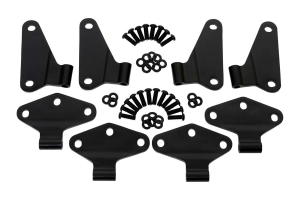 Kentrol 8-Pieces Body Door Hinge Set - Black  - JK 4Dr