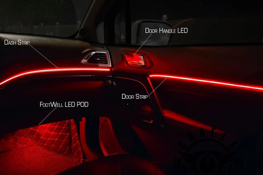 Oracle Dynamic ColorSHIFT 18-Piece Universal LED Interior Kit XL - Bluetooth Multi-Zone Lighting