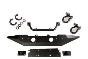 Rugged Ridge Spartan Front Bumper w/D-Rings and Isolator Package - JT/JL - SE w/ Overrider