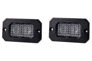 Diode Dynamics SS2 Sport Flush Mount LED Pods - White/Red Flood 
