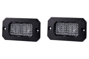 Diode Dynamics SS2 Sport Flush Mount LED Pods - White/Red Flood 