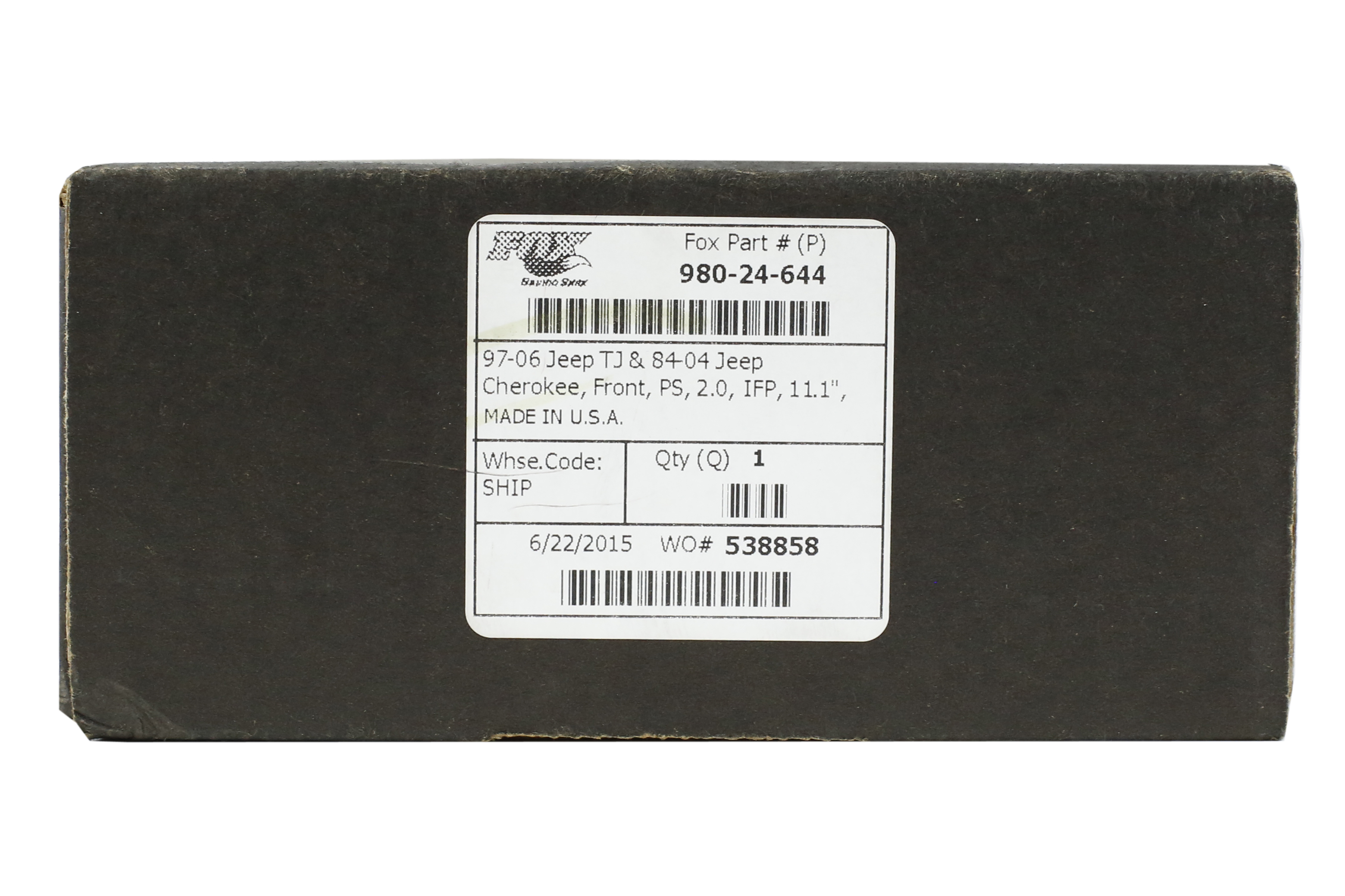 Fox Performance Series IFP Shock Front 6.5-8in Lift - XJ