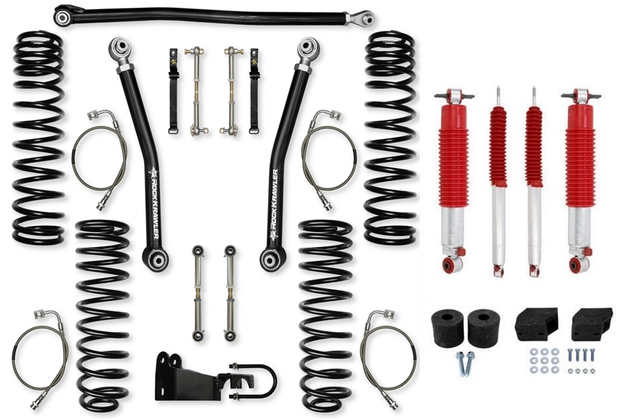 Rock Krawler 3.5in Flex System Lift Kit w/Shock Options  - JK 2DR