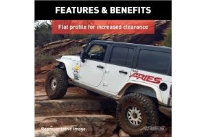 Aries Automotive Rocker Step Running Boards, Black - JL 2dr