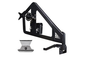 Poison Spyder Frame Mounted Tire Carrier w/ Camera Mount - Black - JL 