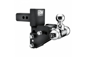 B&W Hitches Tow & Stow 2in Multi-Pro Adjustable Tri-Ball Hitch - 2.5in Drop-3.5in Rise