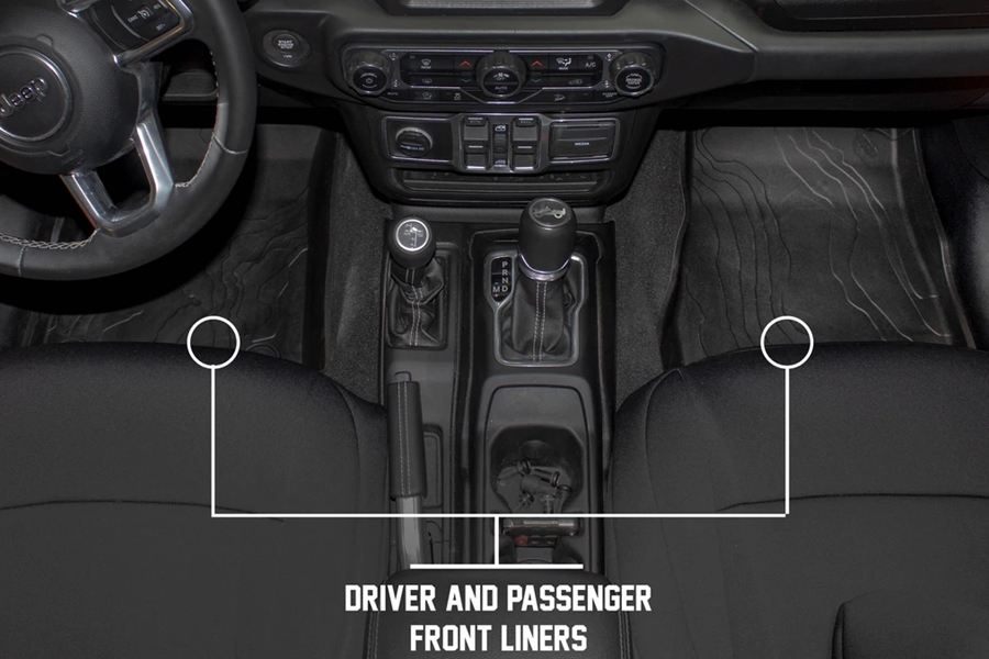 King 4WD Premium Four-Season Floor Liners - Front & Rear - JL 2Dr