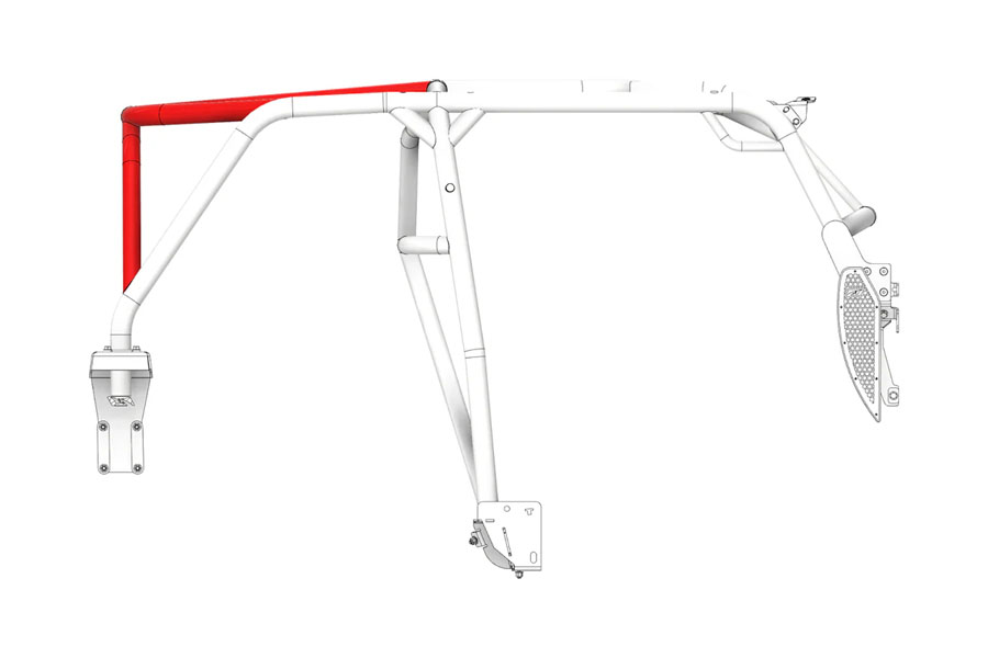 Motobilt Rear Seat Upper Tube Kit Add-On for Door Roll Cage System - JK 2DR